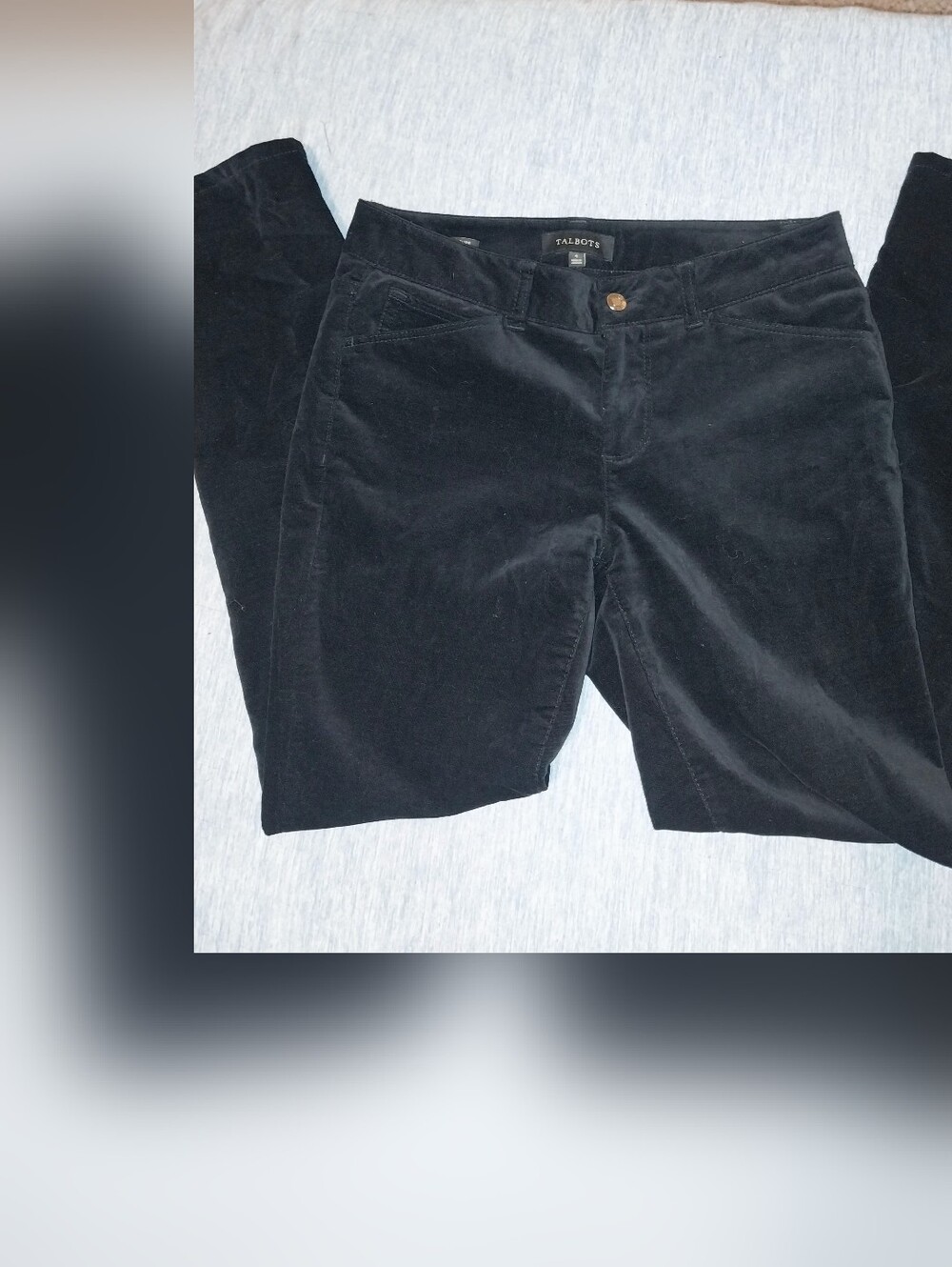 Talbots Black Skinny Velvet-Feel Jeans Size 4